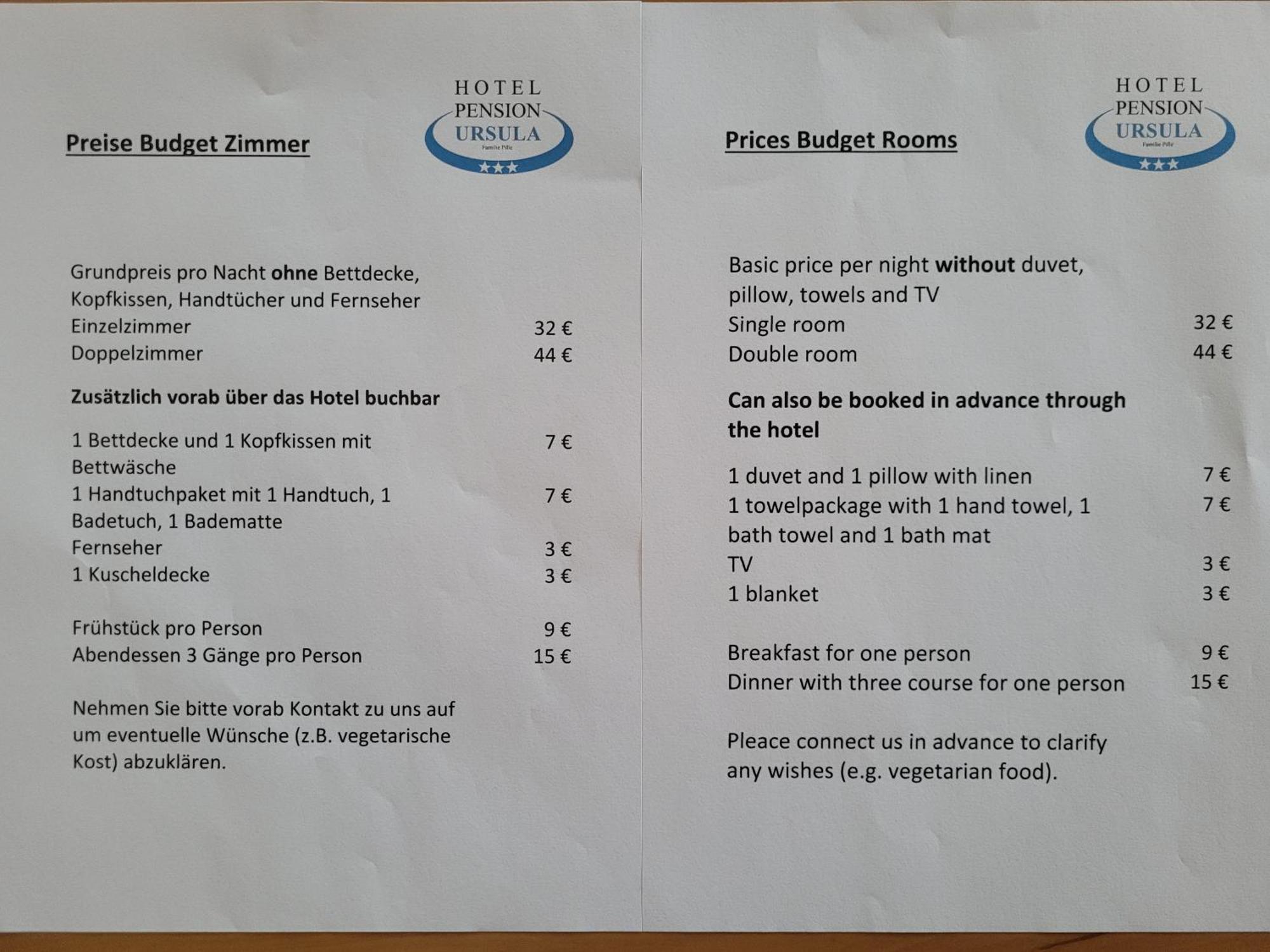 Hotel-Pension Ursula Bad Sachsa Phòng bức ảnh